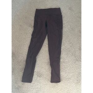 Athletic Leggings with Pockets Burgundy Running‎ Fitness Workout